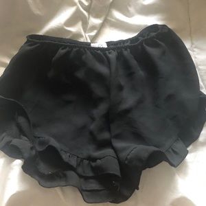 Brandy Melville black flowy shorts